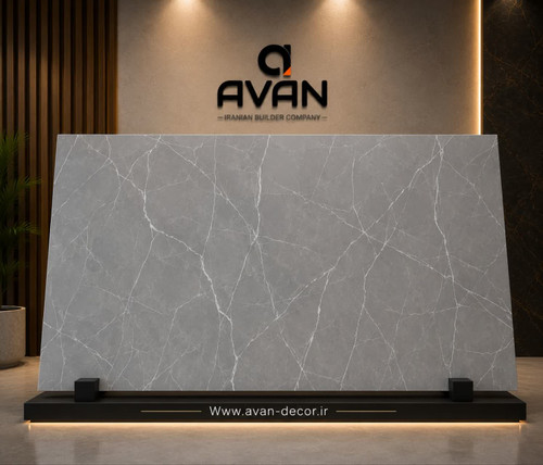 ماربل شیت طرح سنگ طوسی سفید